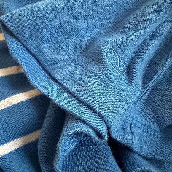 Vineyard Vines Blue Stripe Top Nautical Preppy Vacation Coastal Seaside Cruise - Picture 6 of 8